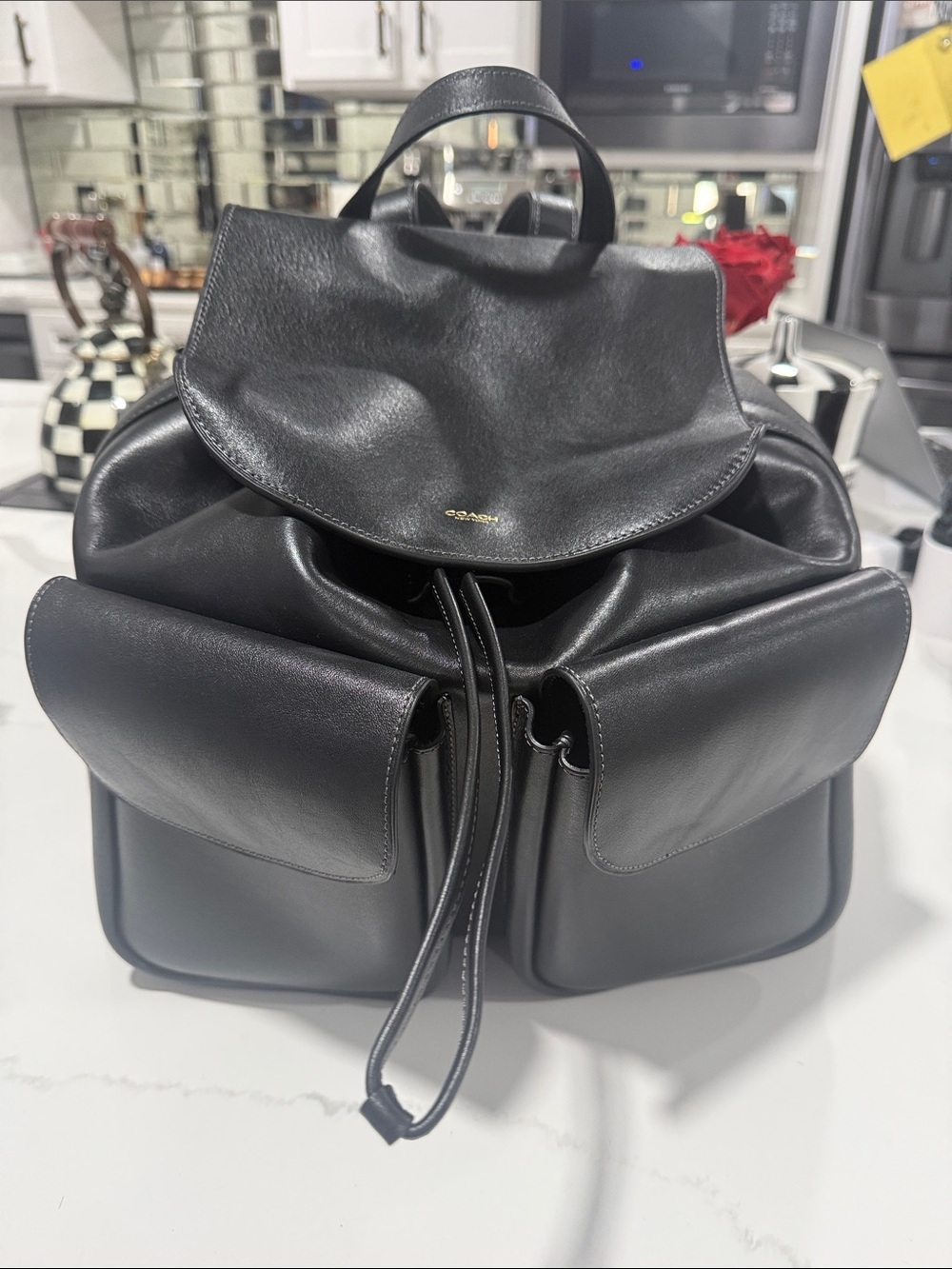 Coach Crosby Black Leather Backpack BNWT $495